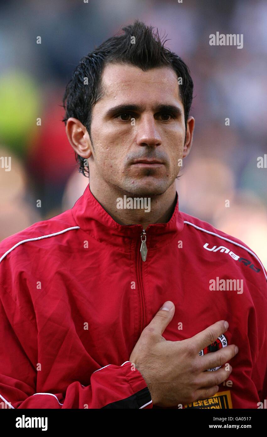 Football - International friendly - Angleterre B v Albanie - Turf Moor. Blerim Rrustemi, Albanie Banque D'Images