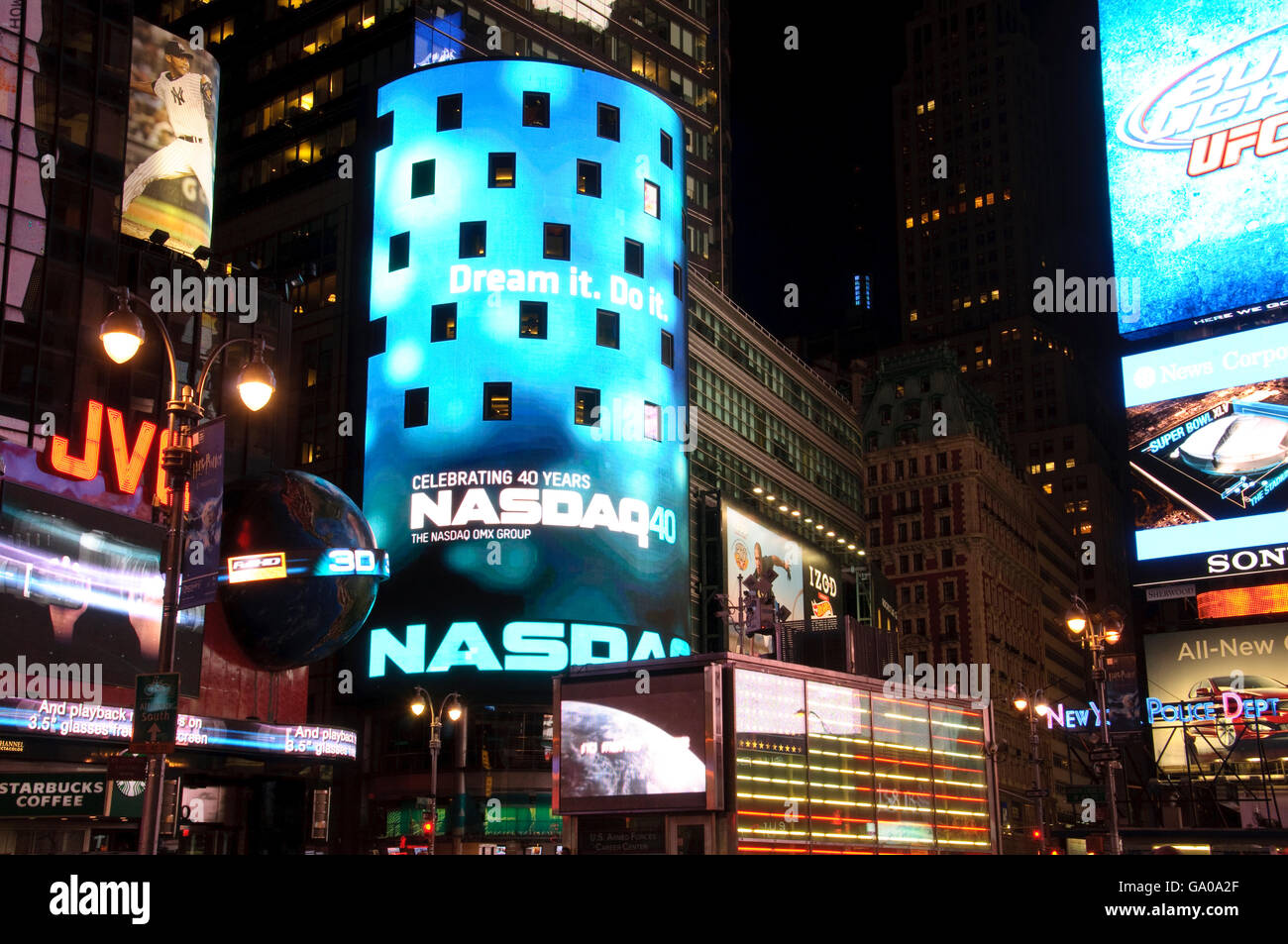 Bâtiment Nasdaq, Times Square, 42e Rue, New York City, New York, USA Banque D'Images Bâtiment Nasdaq, Times Square, 42e Rue, New York City, New York, USA Banque D'Images