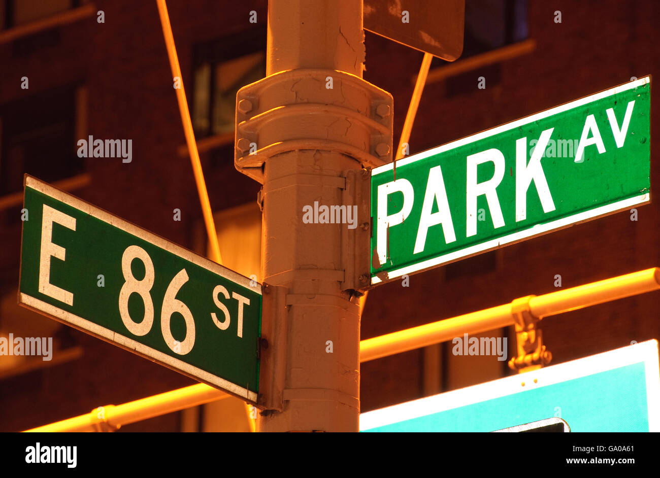 Park Avenue, street sign, New York City, New York, USA Banque D'Images