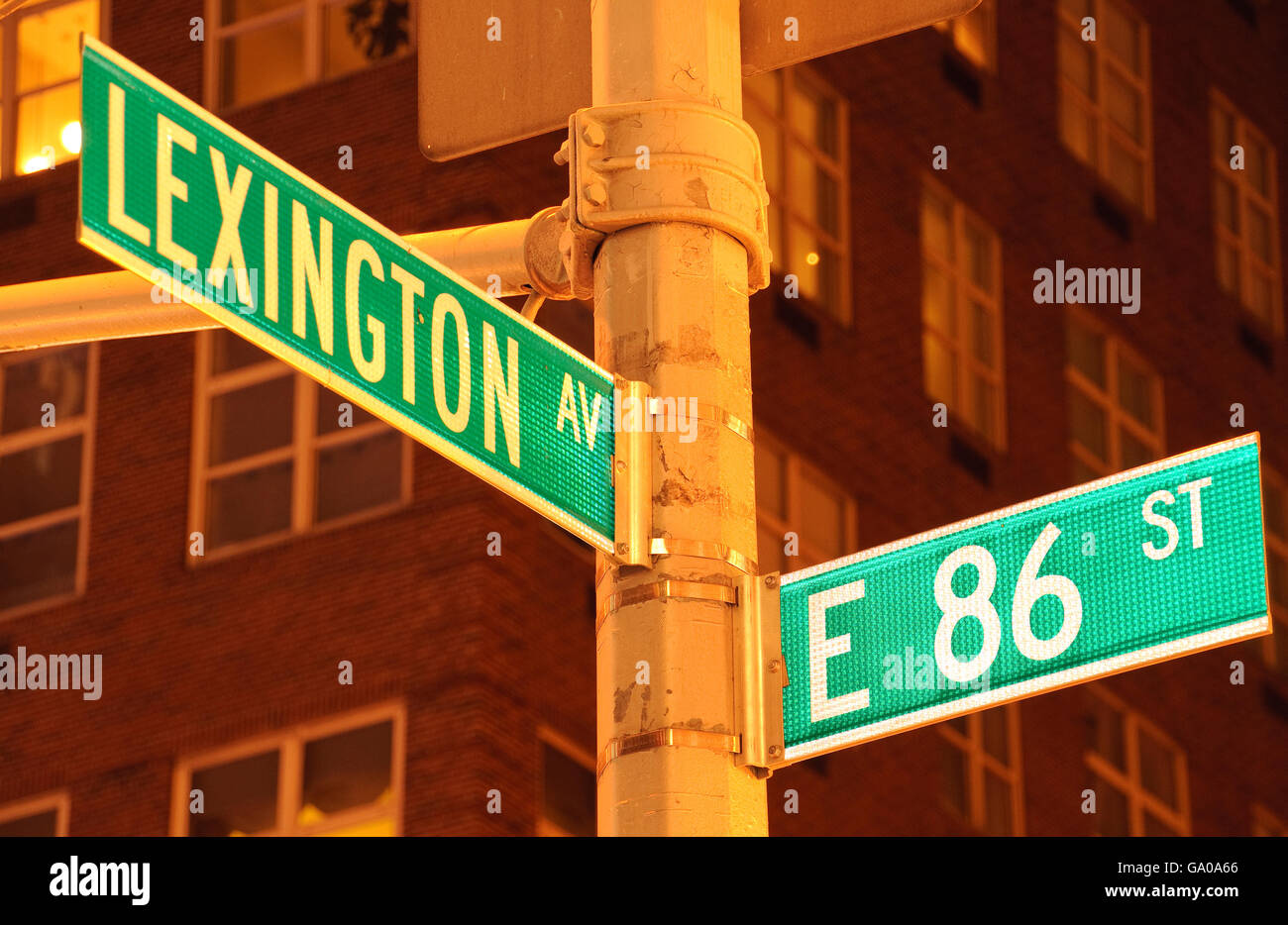 Lexington Avenue, street sign, New York City, New York, USA Banque D'Images
