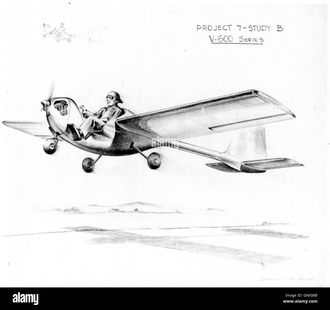 North American P-51 Mustang 44-73810 en vol le 4 octobre 1965. Image de la collection Robert Reedy au musée de l'Air et de l'espace de San Diego. Banque D'Images