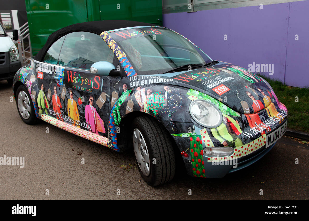 Volkswagen Beetle à costumes loufoques RHS Chelsea Flower Show 2016 Banque D'Images