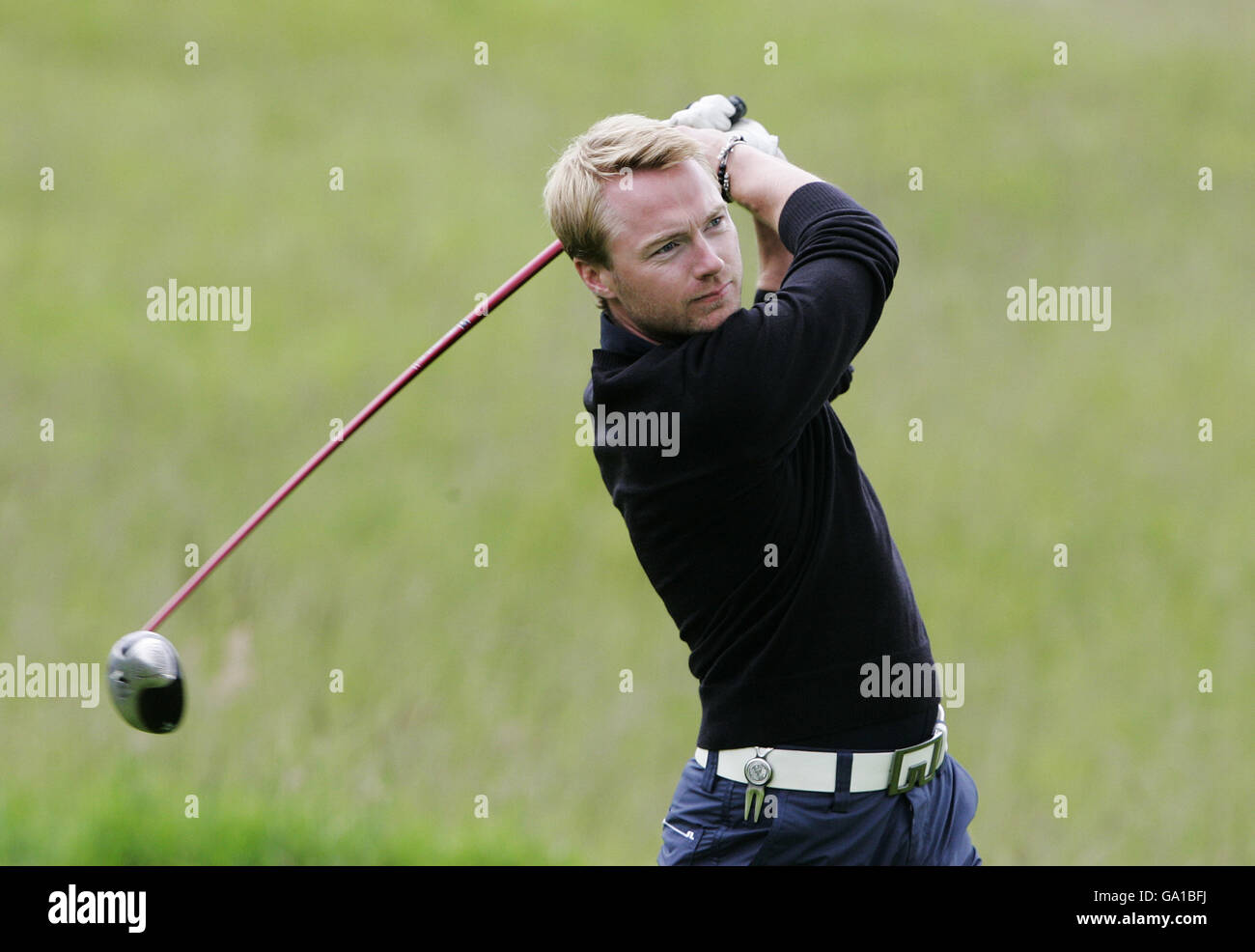 Ronan Keating lors d'une Charity Golf Classic à Gleneagles Hotel Avec des étoiles qui amasser de l'argent pour cancer Research UK et Leukemia Recherche Banque D'Images