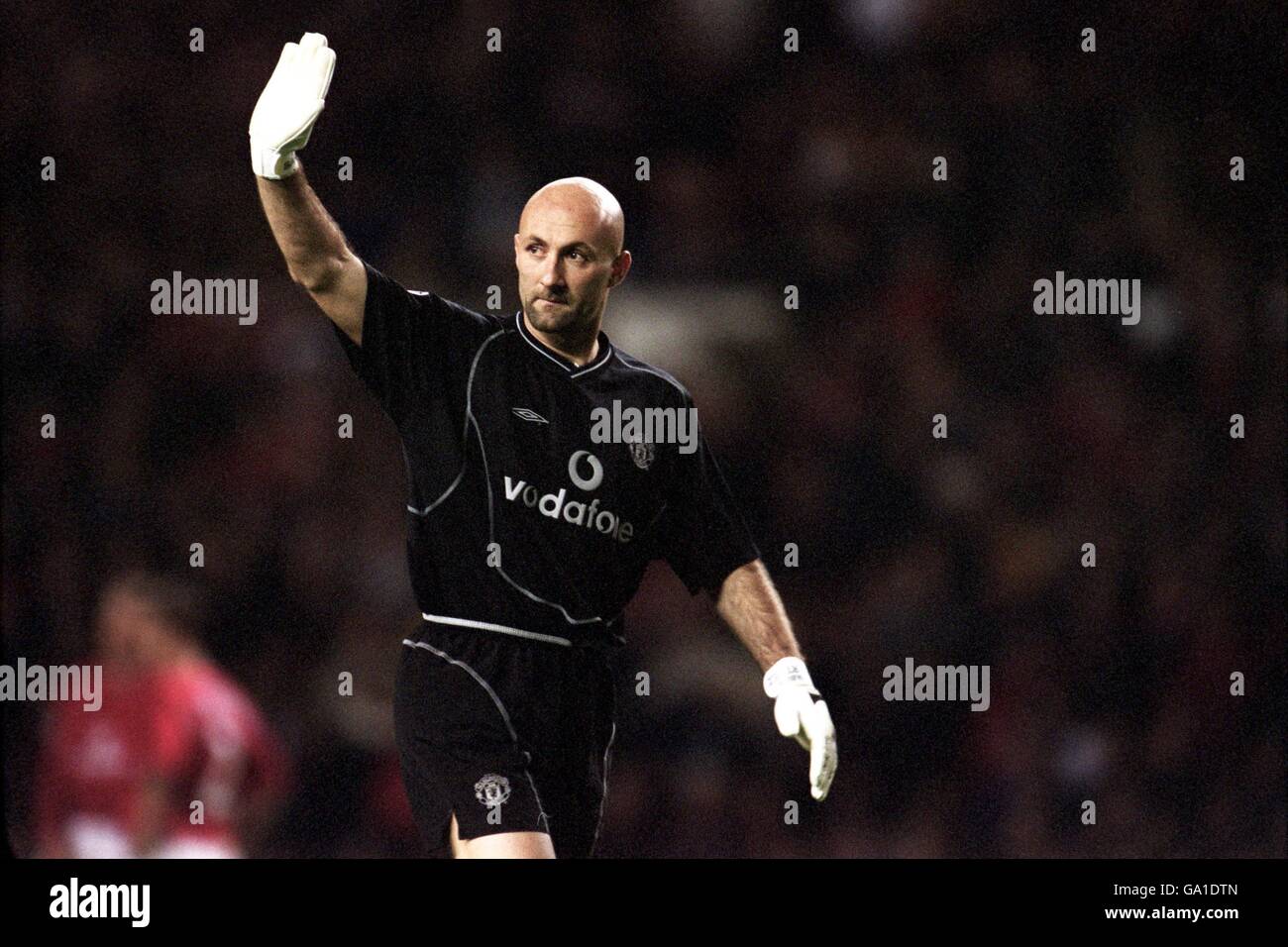 Football - UEFA Champions League - Groupe G - Manchester United / Deportivo la Coruna. Fabien Barthez, gardien de but de Manchester United Banque D'Images