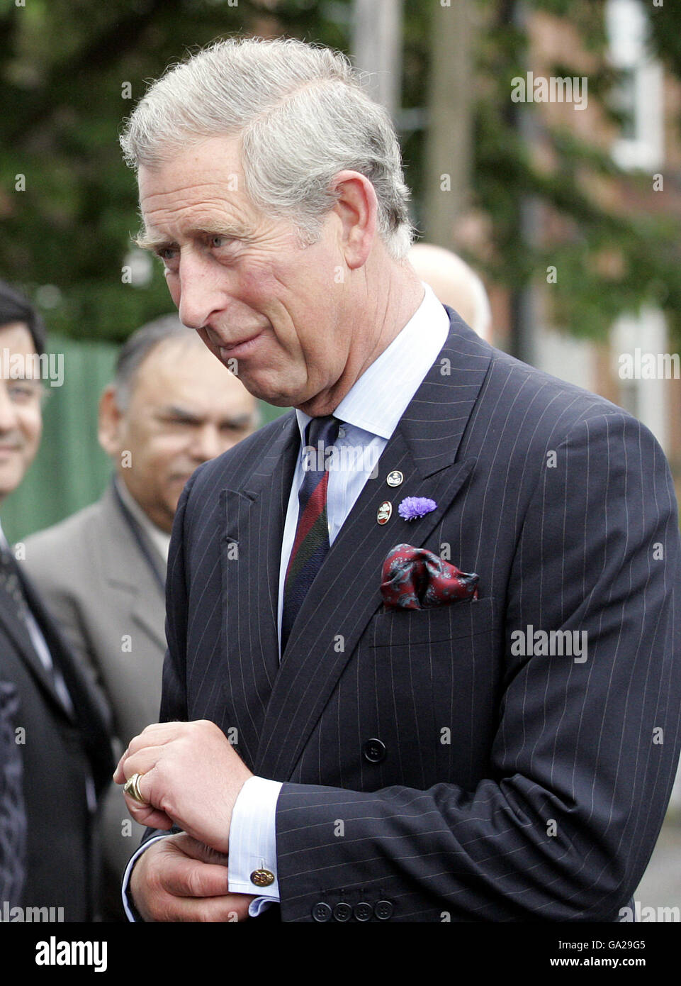 Le Prince Charles de Grande-Bretagne, le Prince de Galles, devant le Pakistan et l'Inde future Friendship Cup un match international de cricket d'une journée au terrain de cricket Citylets Titwood, Glasgow, Écosse. Banque D'Images