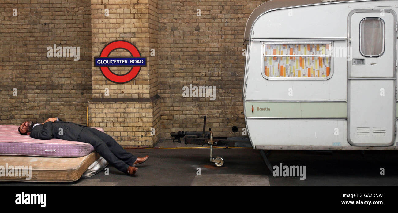 L'art à la station de métro Gloucester Road Banque D'Images