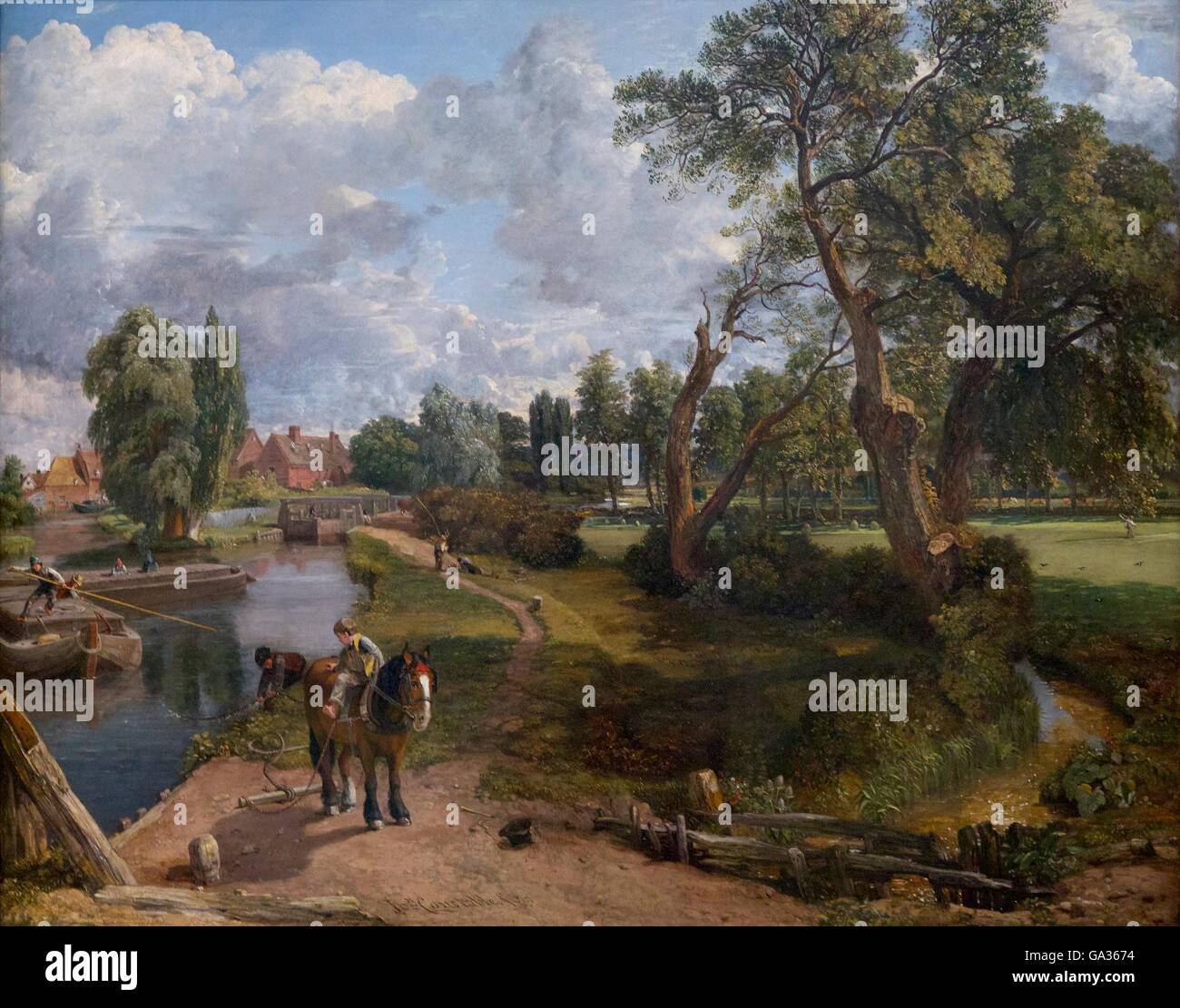 Moulin de Flatford, 1816-1817 par John Constable, England, UK Banque D'Images