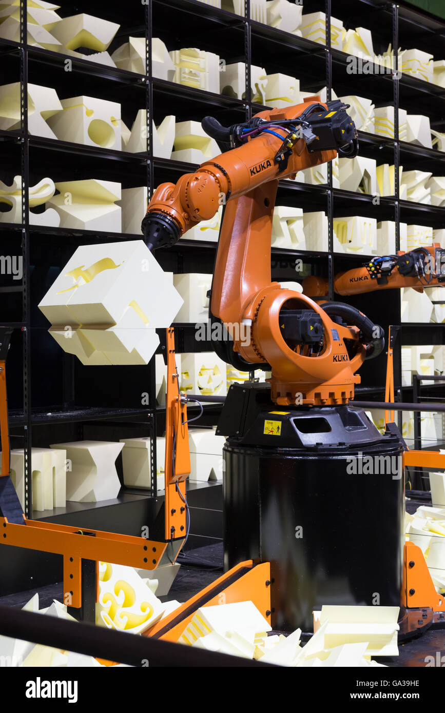 Bras du robot au Cebit Banque D'Images