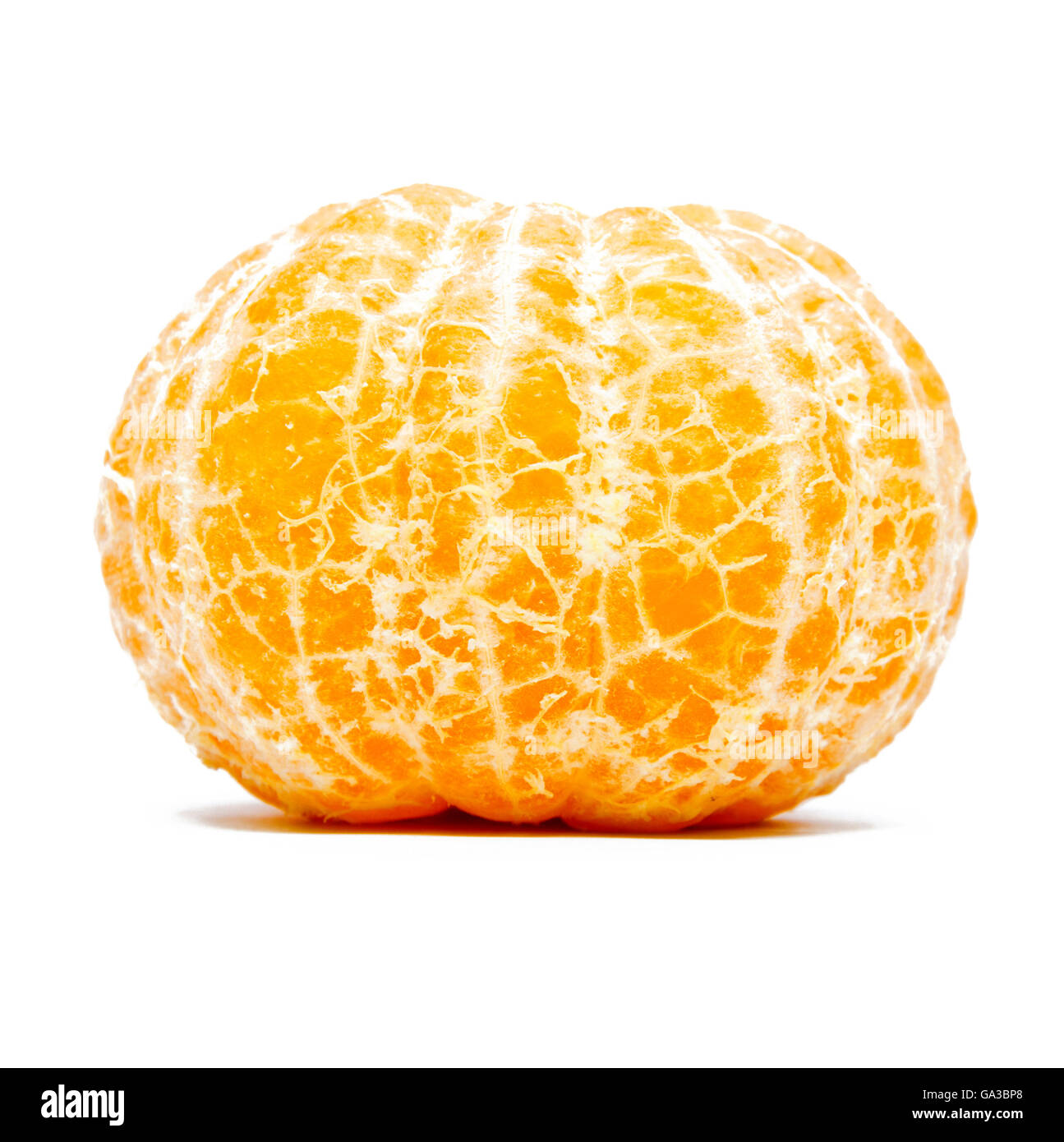 Peeled Tangerine Fruit isolé sur fond blanc Banque D'Images