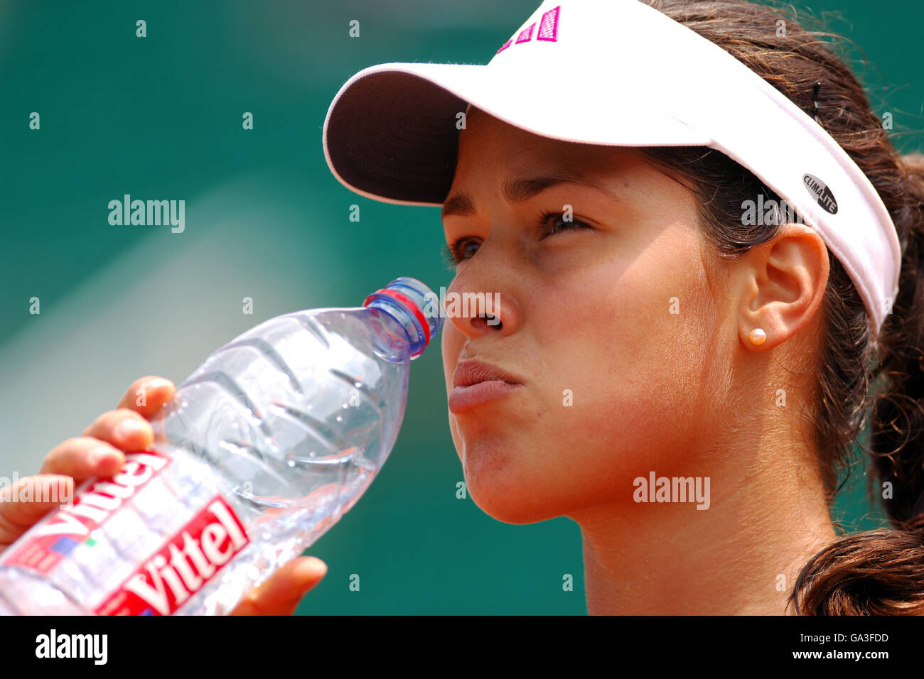 Ana Ivanovic de Serbie en action contre Svetlana Kuznetsova de Russie Banque D'Images