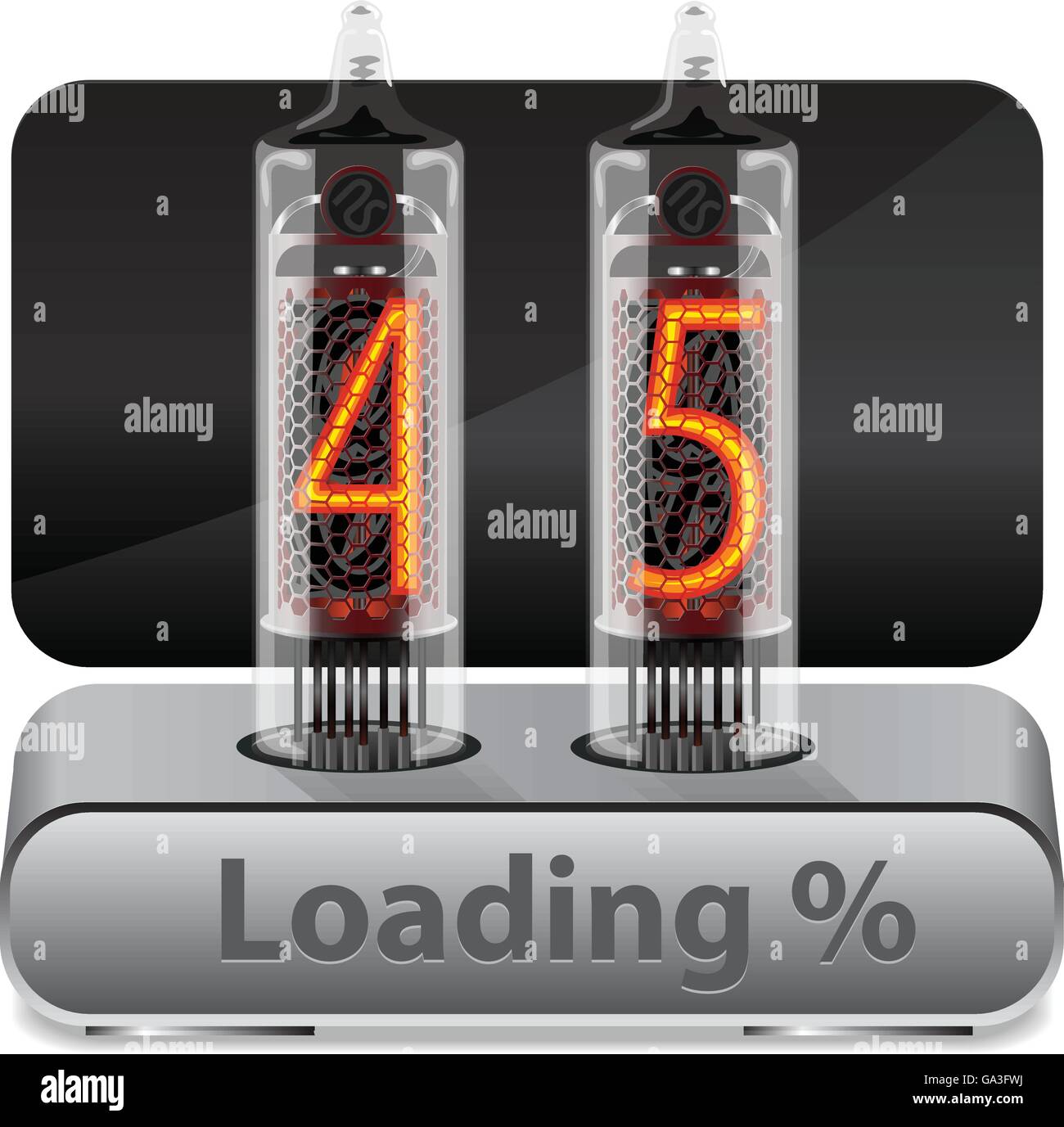 Indicateur de progression de chargement Illustration de Vecteur