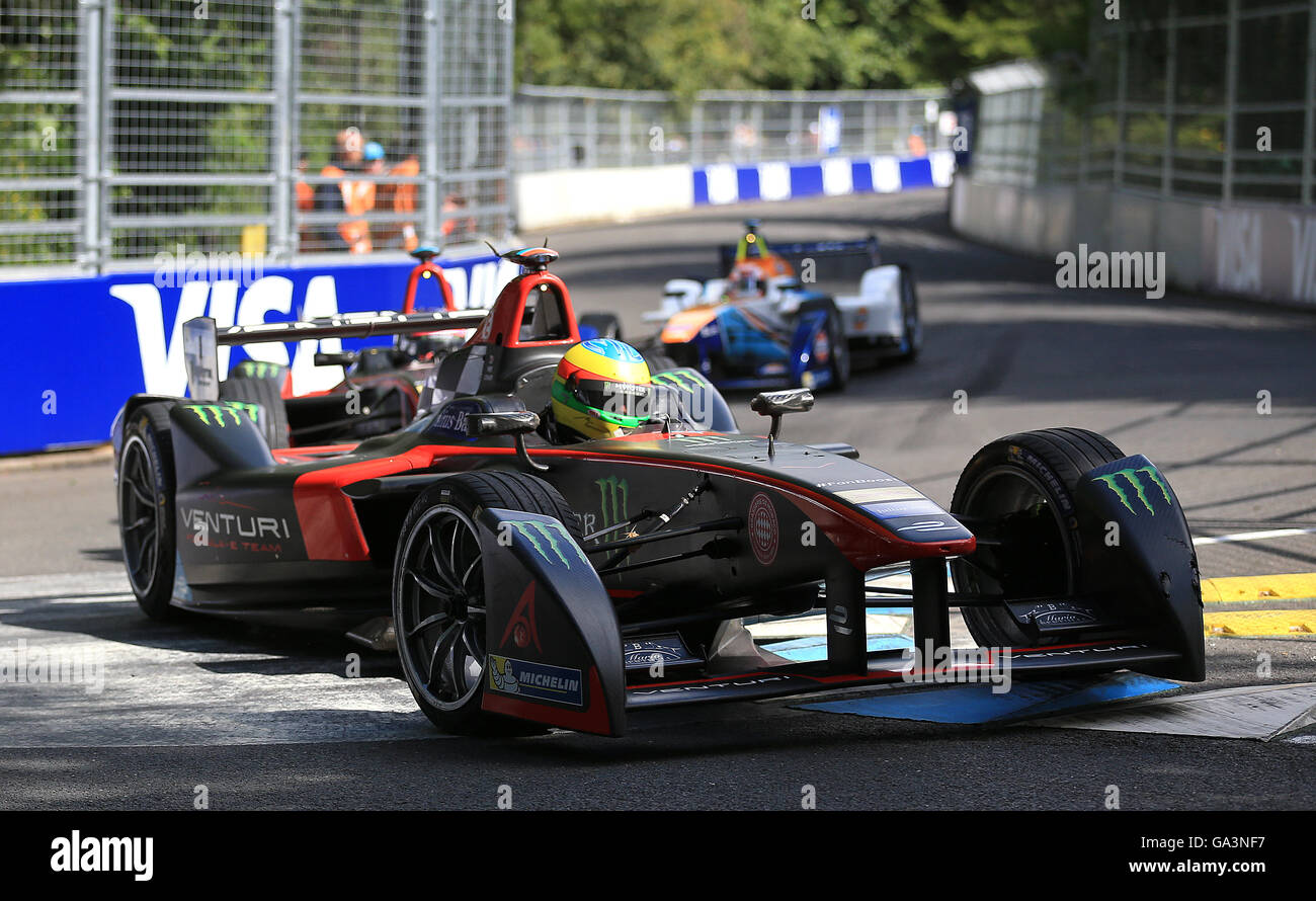 Mike Conway Venturi lors de la ronde 9 du Championnat FIA de Formule E à Battersea Park, Londres. Banque D'Images