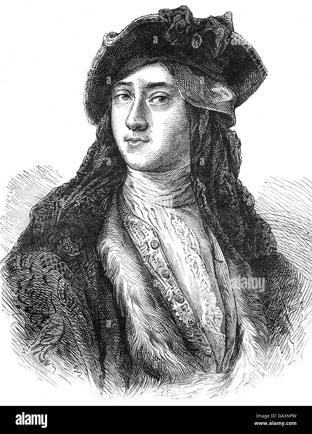 Horatio Walpole, 4e comte d'Orford (1717 - 1797), alias Horace Walpole, était un historien de l'art, homme de lettres, antiquaire et homme politique whig. Il a Strawberry Hill House construit à Twickenham, au sud-ouest de Londres, renouant avec le style gothique quelques décennies avant que ses successeurs de l'époque victorienne. Sa réputation littéraire s'appuie sur son roman gothique, Le Château d'Otrante (1764) et ses lettres, qui sont d'intérêt politique et social important. Banque D'Images