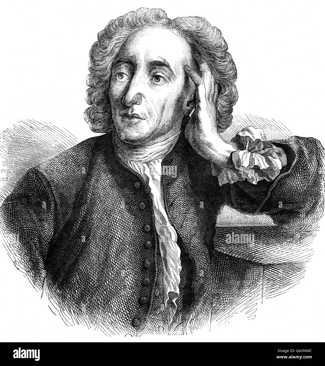 Alexander Pope (1688 - 1744) est un poète anglais. Il est surtout connu pour ses vers, ainsi que pour sa traduction d'Homère et son utilisation de l'héroïque couplet. Banque D'Images