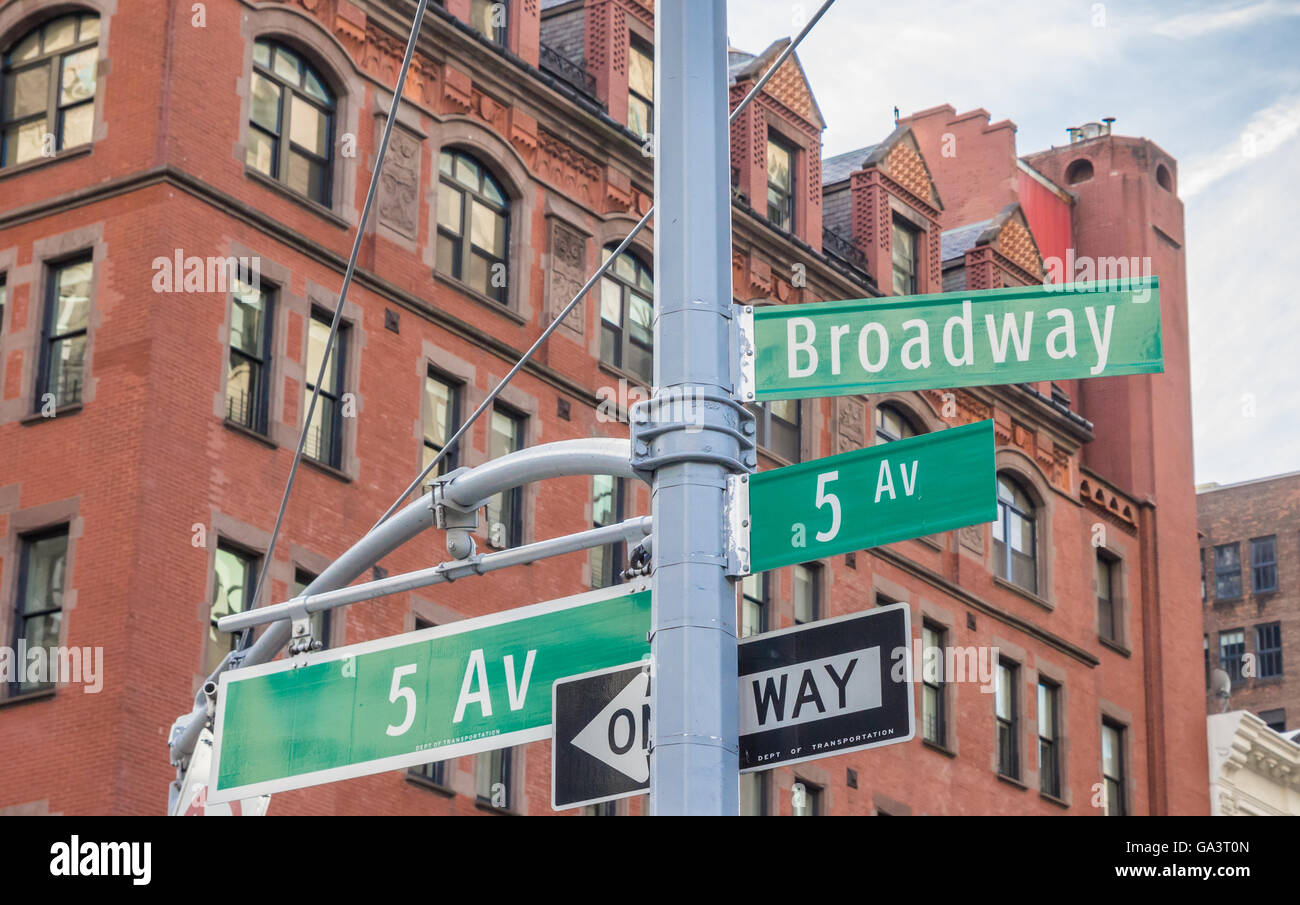 Panneau de signalisation new york city Banque de photographies et d ...