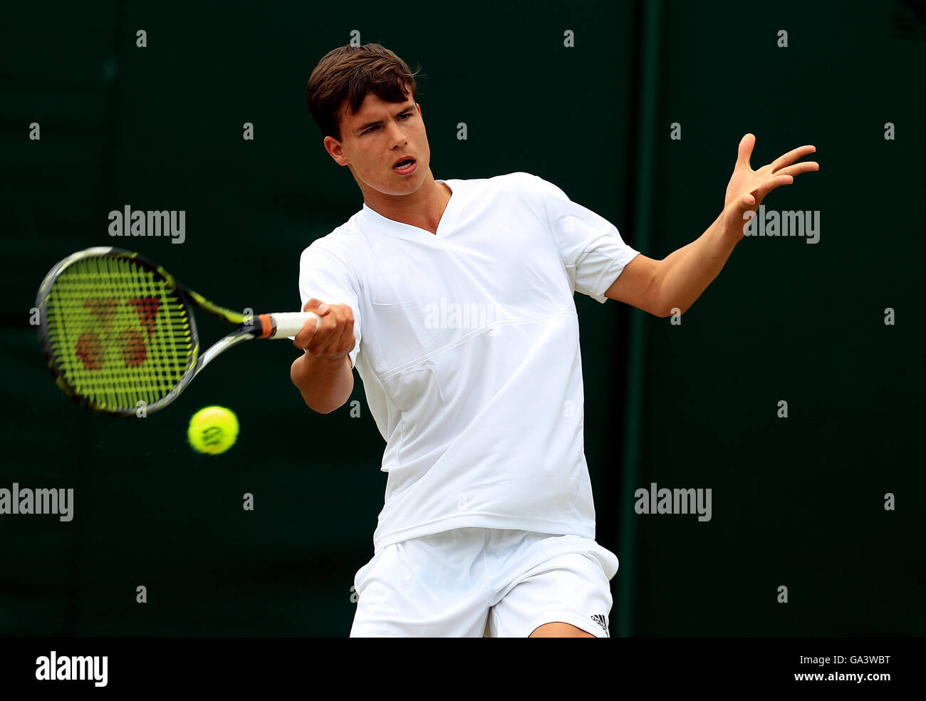 Max Stewart en action contre Daniel Altmaier sur sept jours du tournoi de  Wimbledon à l'All England Lawn Tennis et croquet Club, Wimbledon Photo  Stock - Alamy