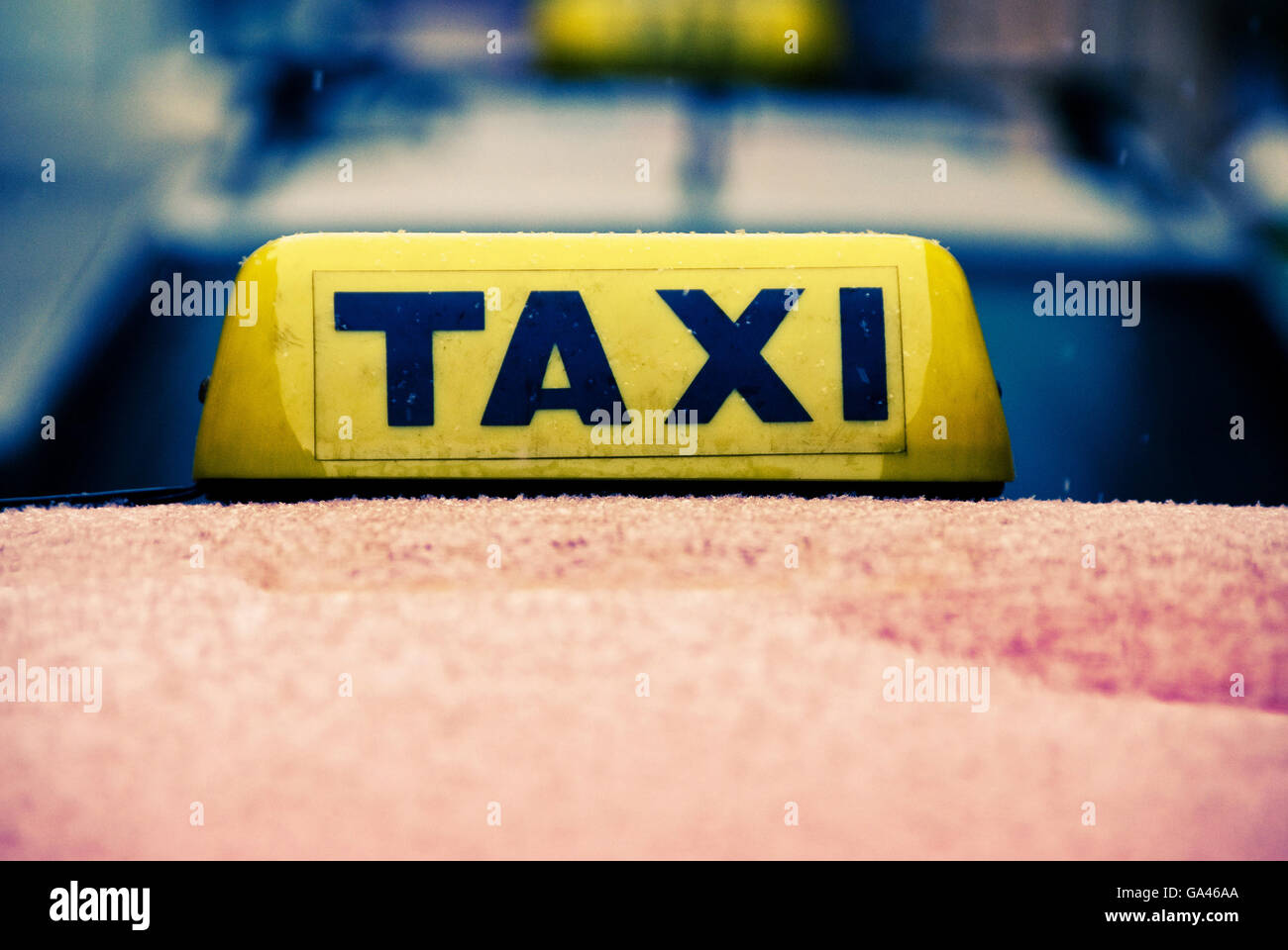 taxi cab signe Banque D'Images