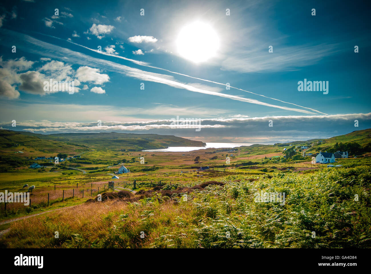 Île de Skye, la mer, la baie, ske, Glendale, loch, loch pooltiel, highlands, Banque D'Images