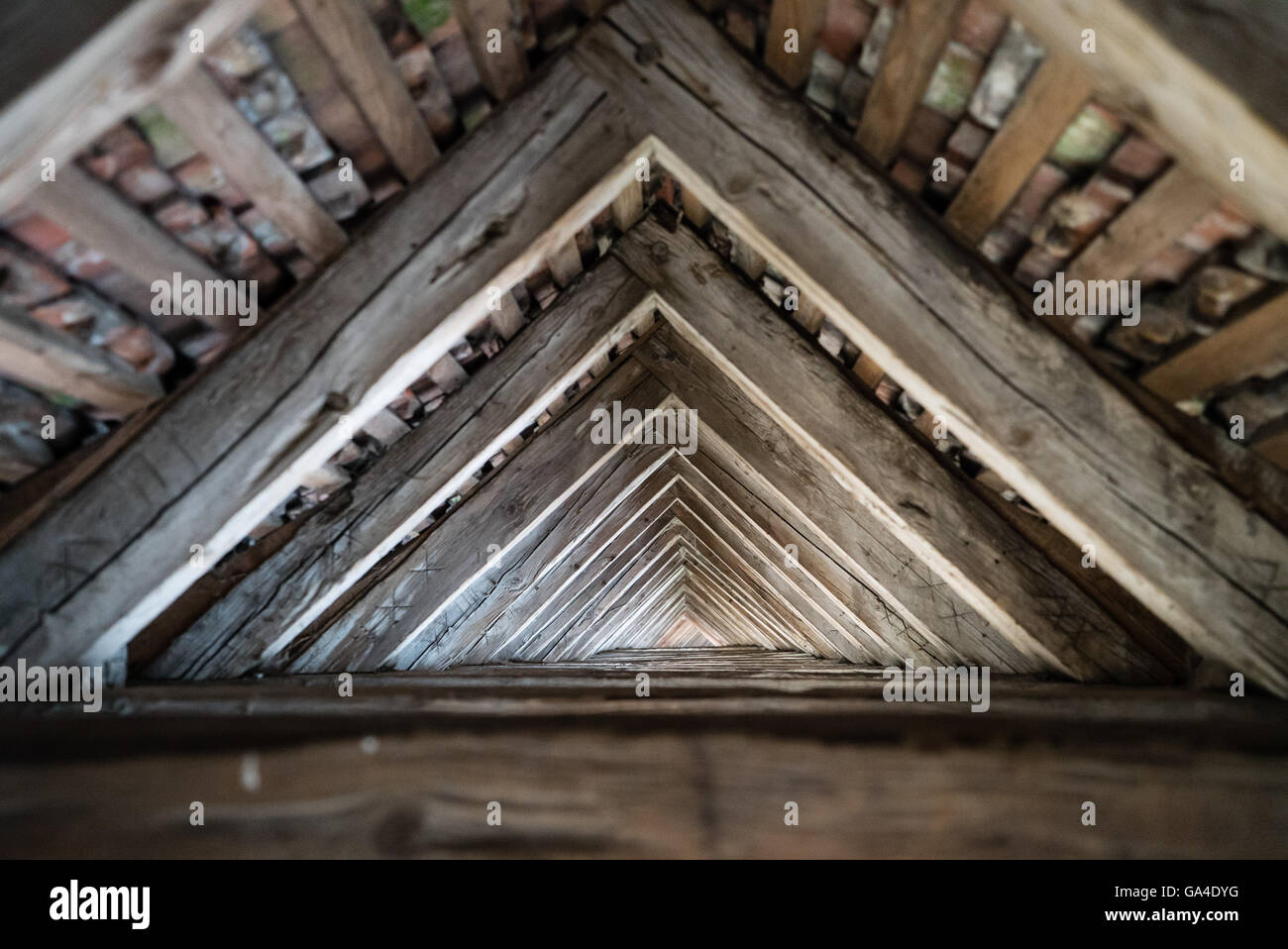Charpente Bois Maison Banque D'Images