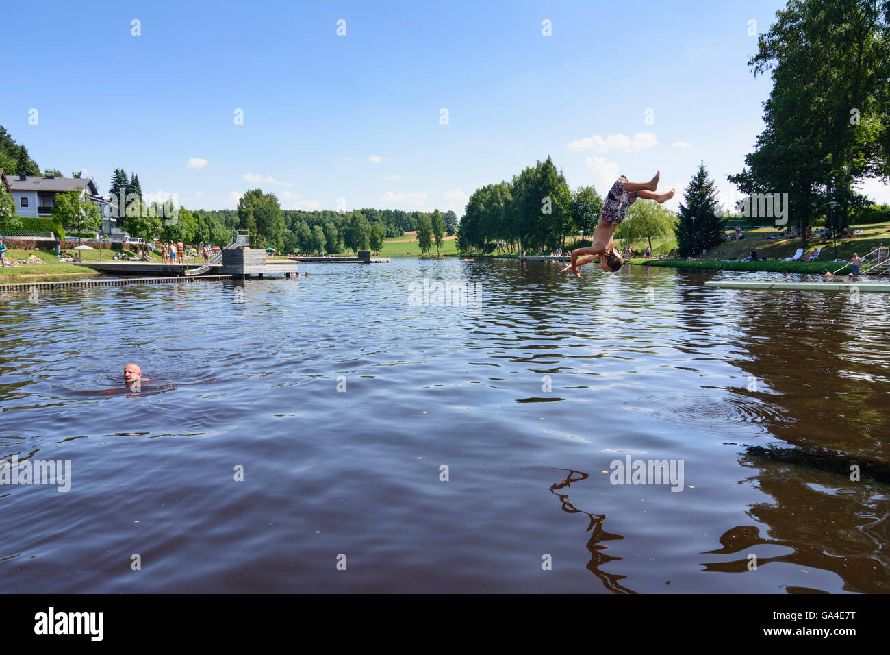Piscine extérieure Schrems Autriche Niederösterreich, Autriche Basse-autriche Banque D'Images