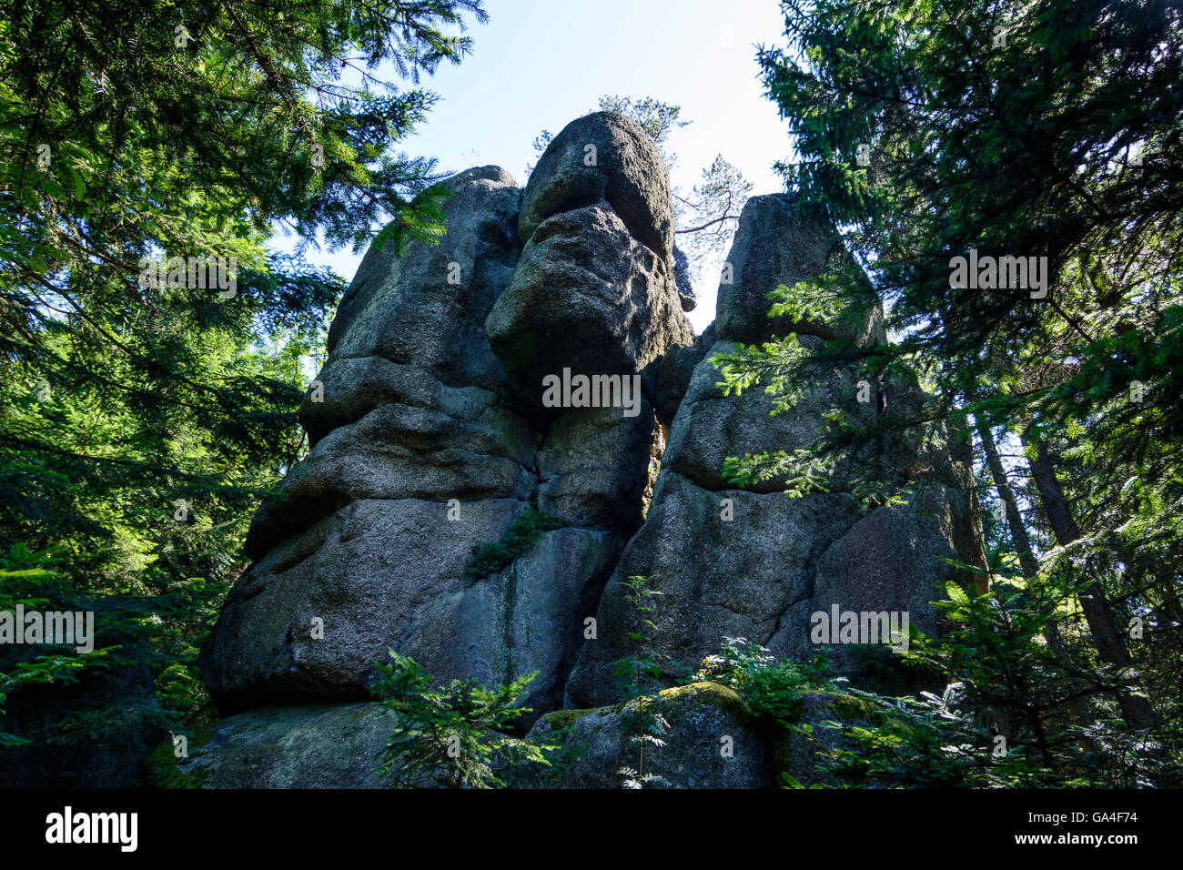 Saint Oswald Crâne Rock Stone Autriche Niederösterreich, Autriche Basse-autriche Banque D'Images