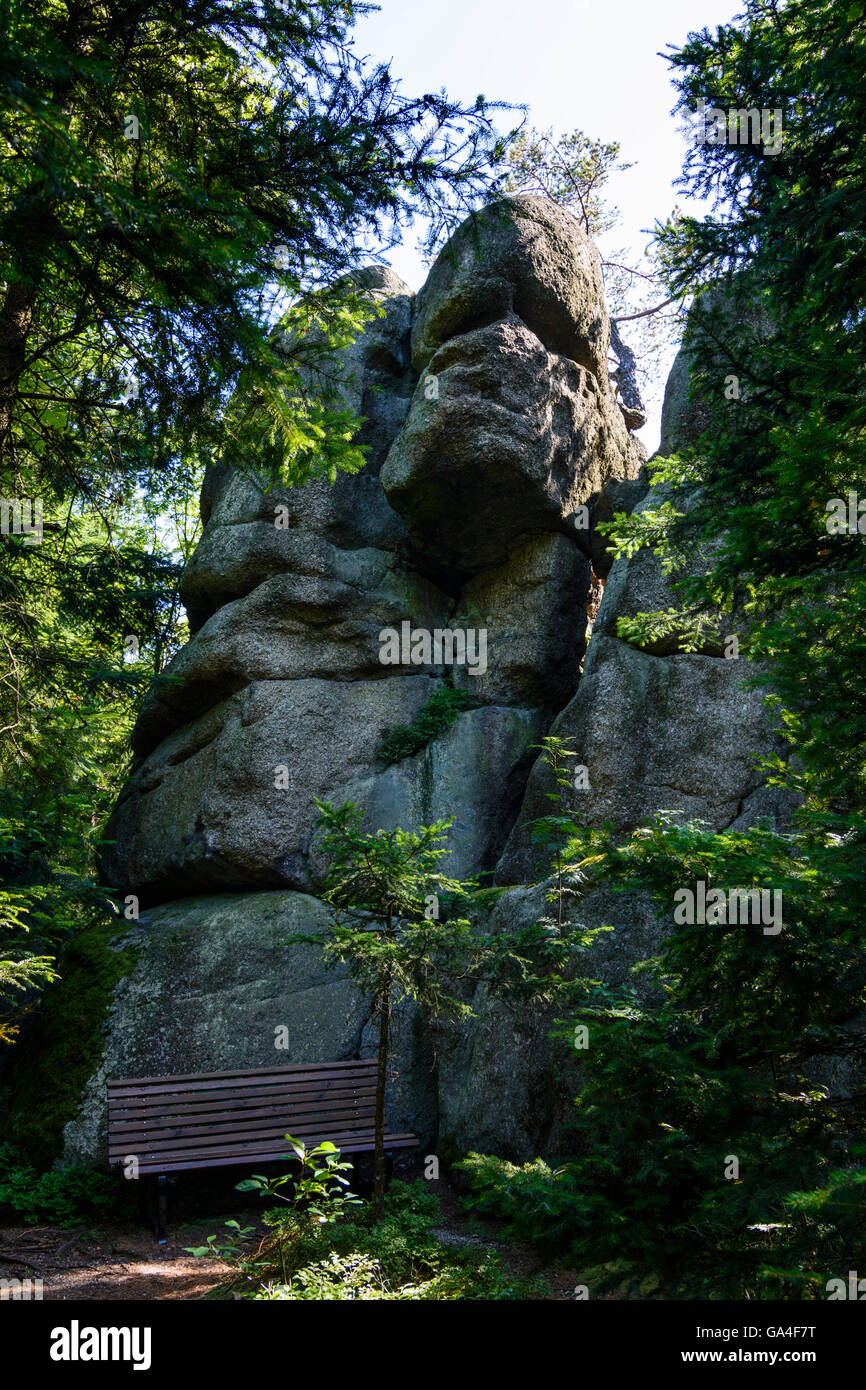 Saint Oswald Crâne Rock Stone Autriche Niederösterreich, Autriche Basse-autriche Banque D'Images