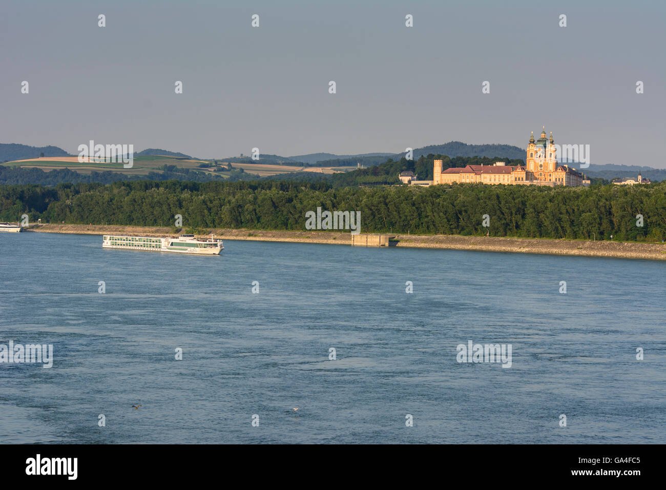 Monastère de Melk Melk, rivière Donau (Danube) Autriche Niederösterreich Wachau Autriche inférieure, Banque D'Images