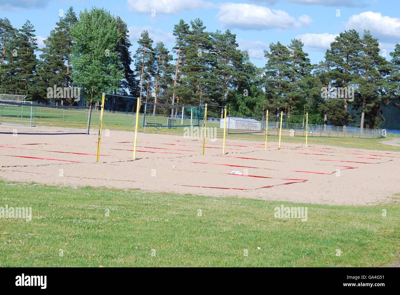 Terrain de volley-ball de plage Banque D'Images