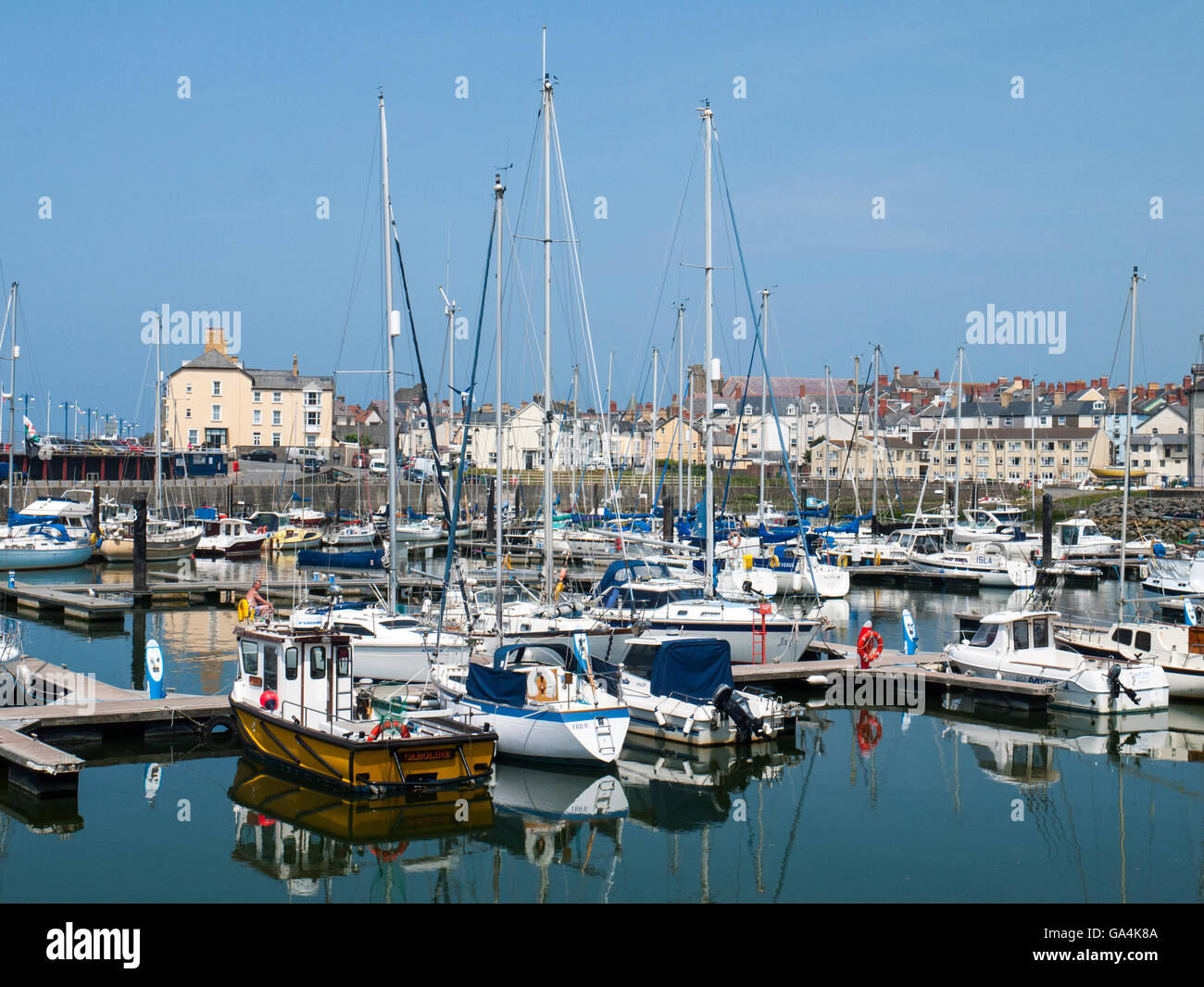 Harbour à Aberystwyth Ceredigion Pays de Galles UK Banque D'Images