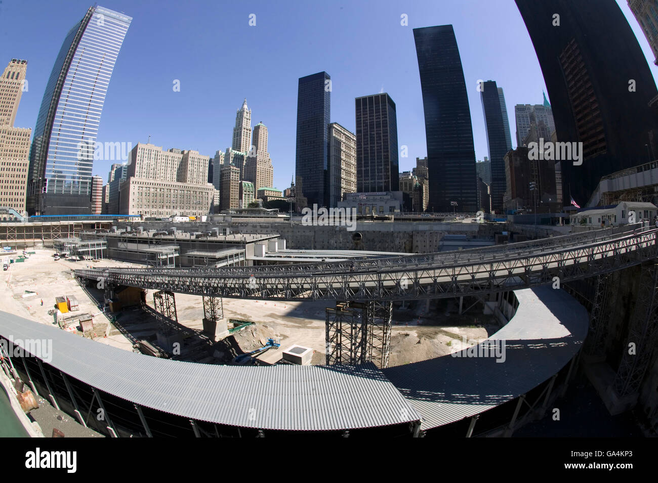 Avis de Ground Zero à New York, USA, 6 septembre 2005. Banque D'Images