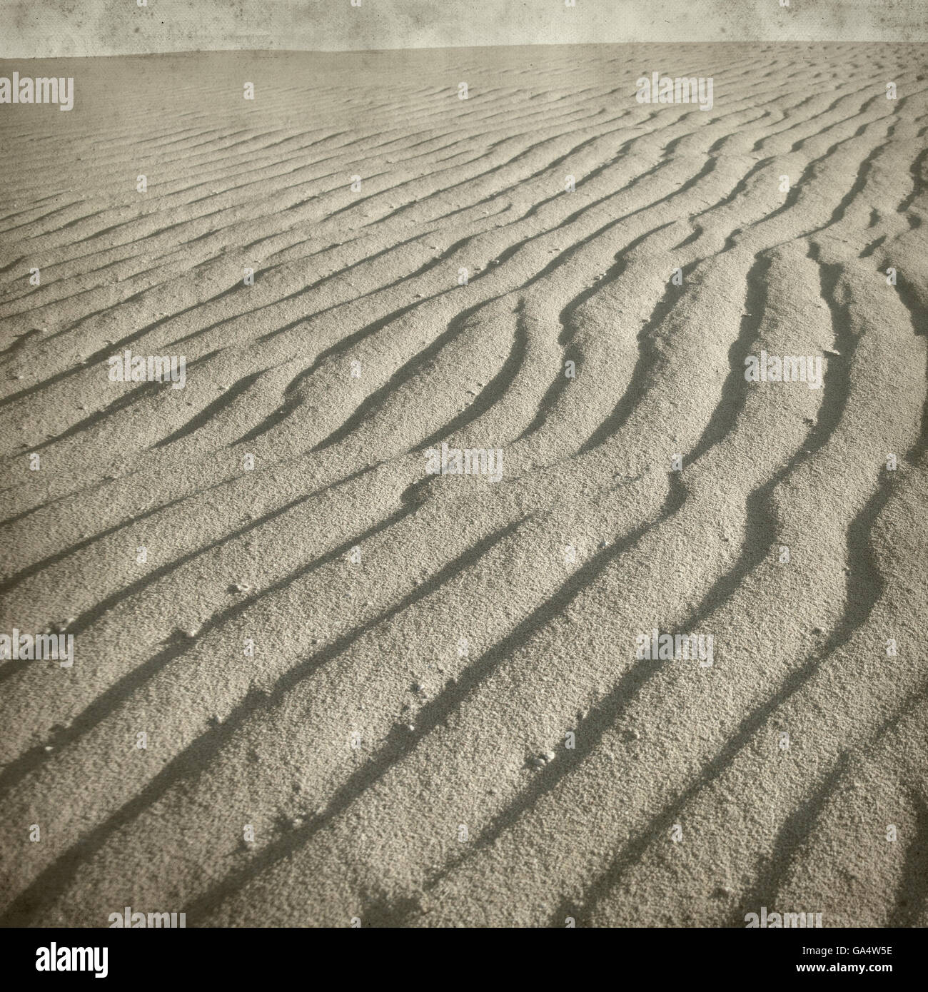 Vieux papier fond texturé avec surface de dunes Banque D'Images