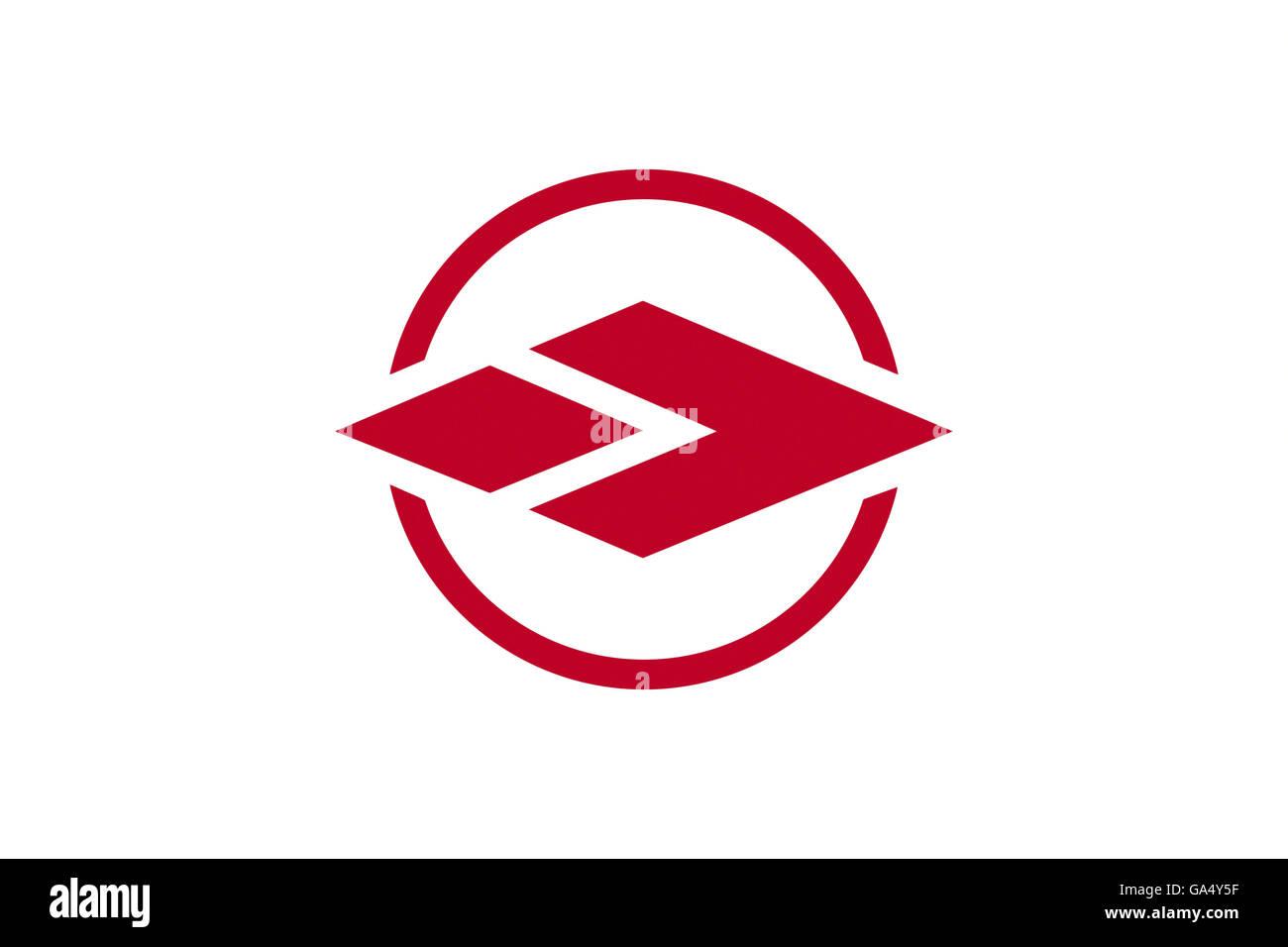 Le Japon Préfecture de Saitama Ageo drapeau ville illustration Banque D'Images