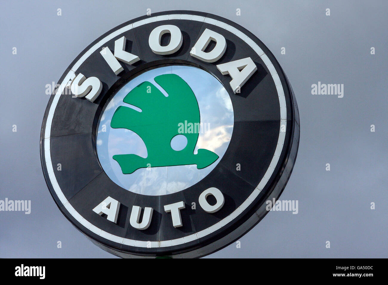 Skoda Auto, signe, Mlada Boleslav, République Tchèque Banque D'Images