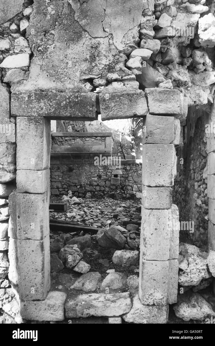 Casino Grande, grande ferme fortifiée du 18e siècle. Monte Climiti la Sicile. Banque D'Images