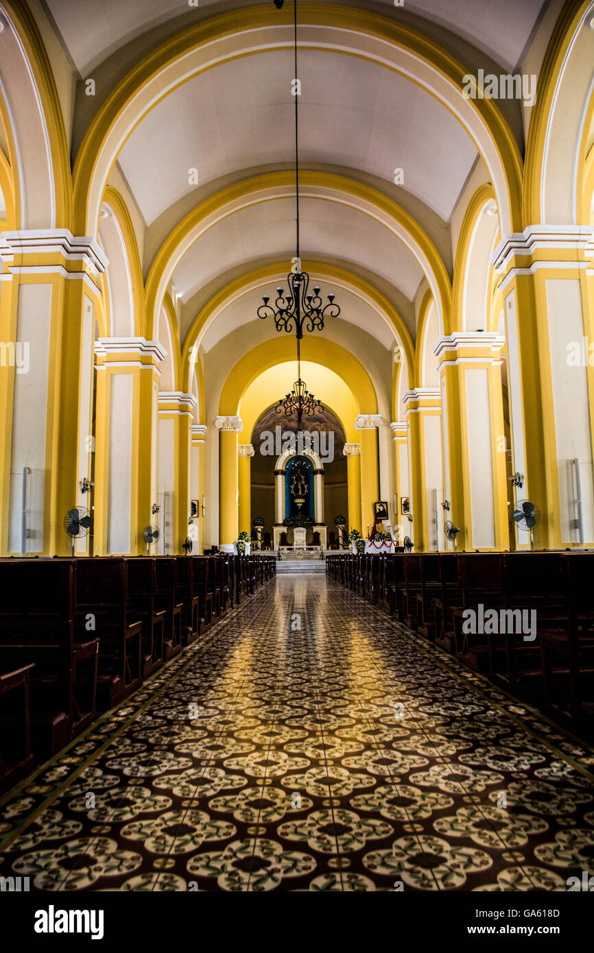 À l'intérieur de la cathédrale de Granada au Nicaragua. Tourné de l'intérieur. Banque D'Images