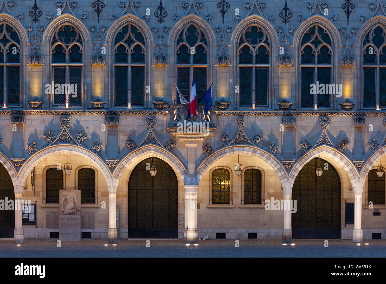 Hôtel de ville, Place des Héros, Arras, Pas de Calais, Nord-Pas de Calais Picardie, France Banque D'Images