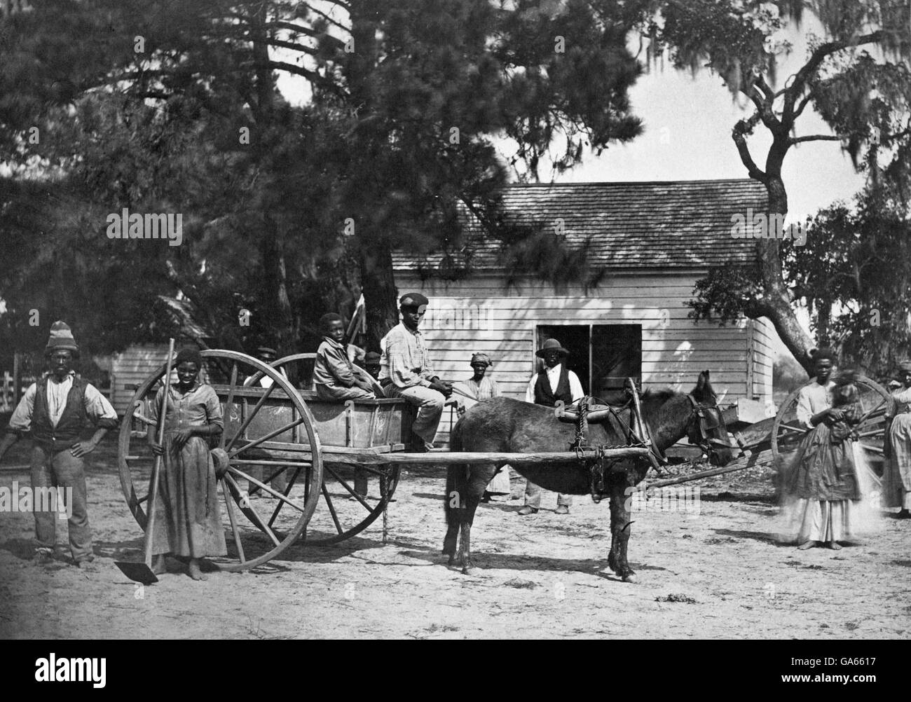 L Esclavage Usa Les Esclaves Americains A La Cassina Point Plantation D Hopkinson Sur L Ile James Edisto Caroline Du Sud Photo Prise En 1862 Photographe Inconnu Photo Stock Alamy