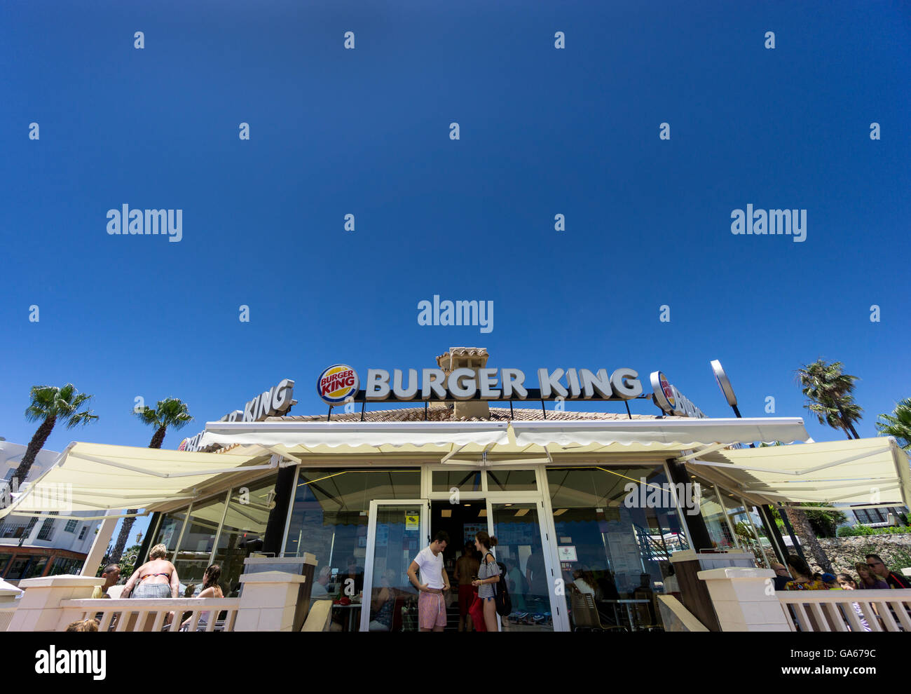 Burger King, fast food à Benalmadena, Andalousie, Espagne Banque D'Images