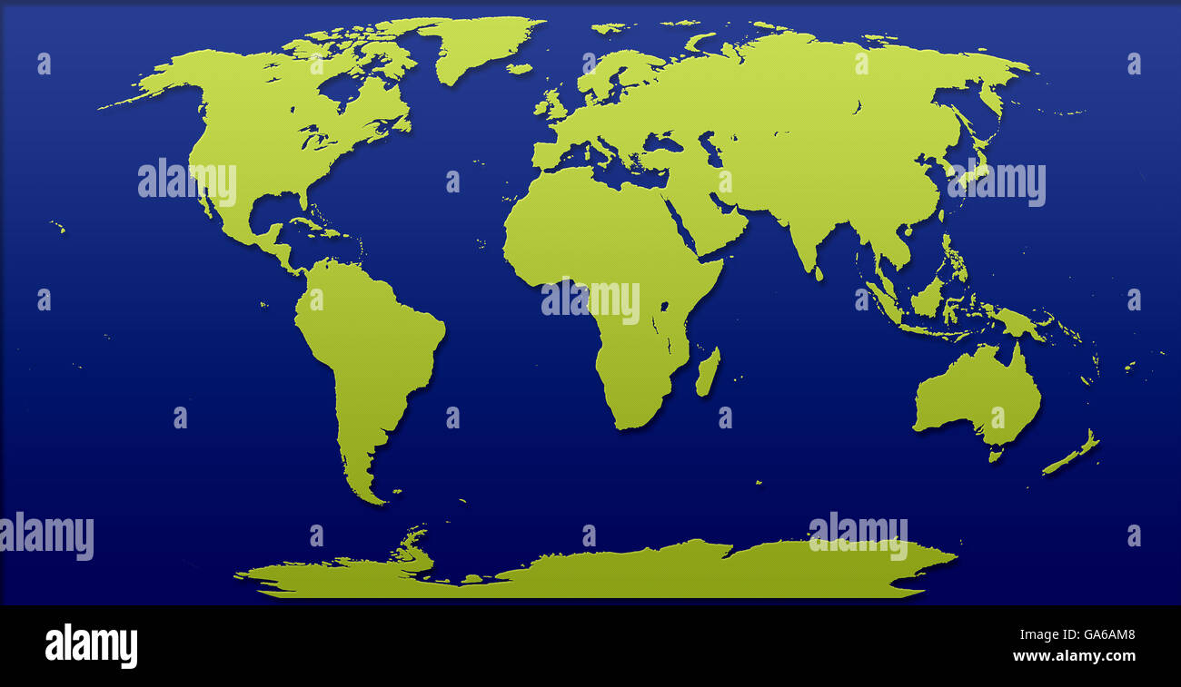 Carte du monde de l'illustration des effets d'effet Banque D'Images