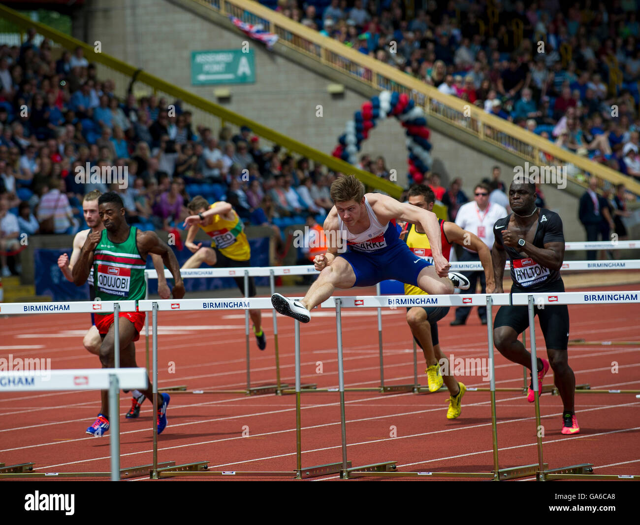 Birmingham 25 juin 2016, Lawrence Clarke en compétition durant la troisième journée du championnat britannique à Birmingham Alexande Banque D'Images