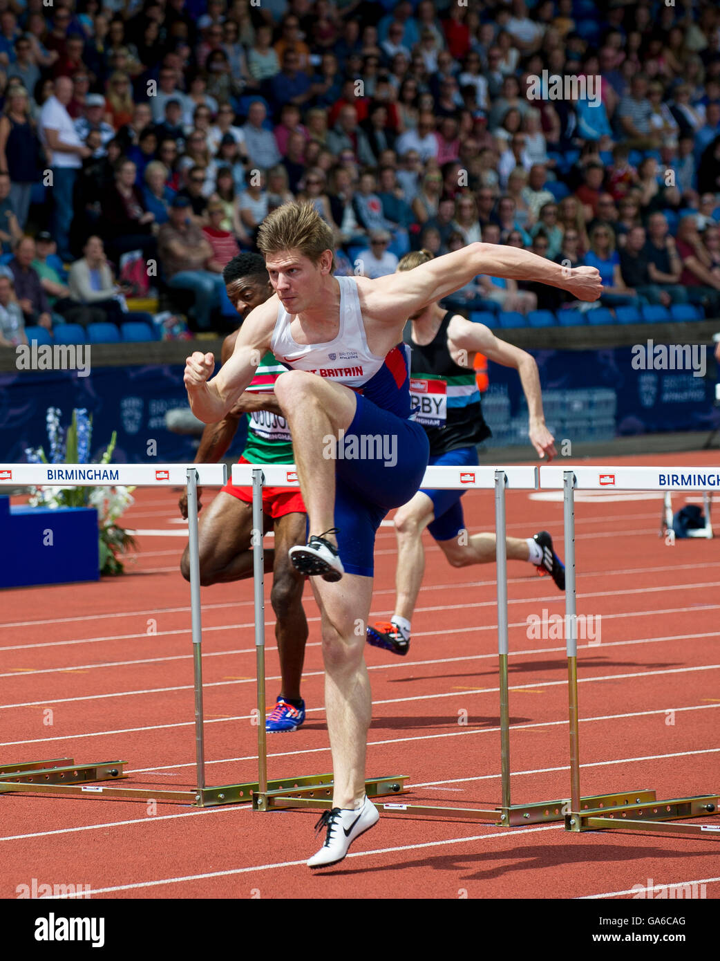 Birmingham 25 juin 2016, Lawrence Clarke en compétition durant la troisième journée du championnat britannique à Birmingham Alexande Banque D'Images