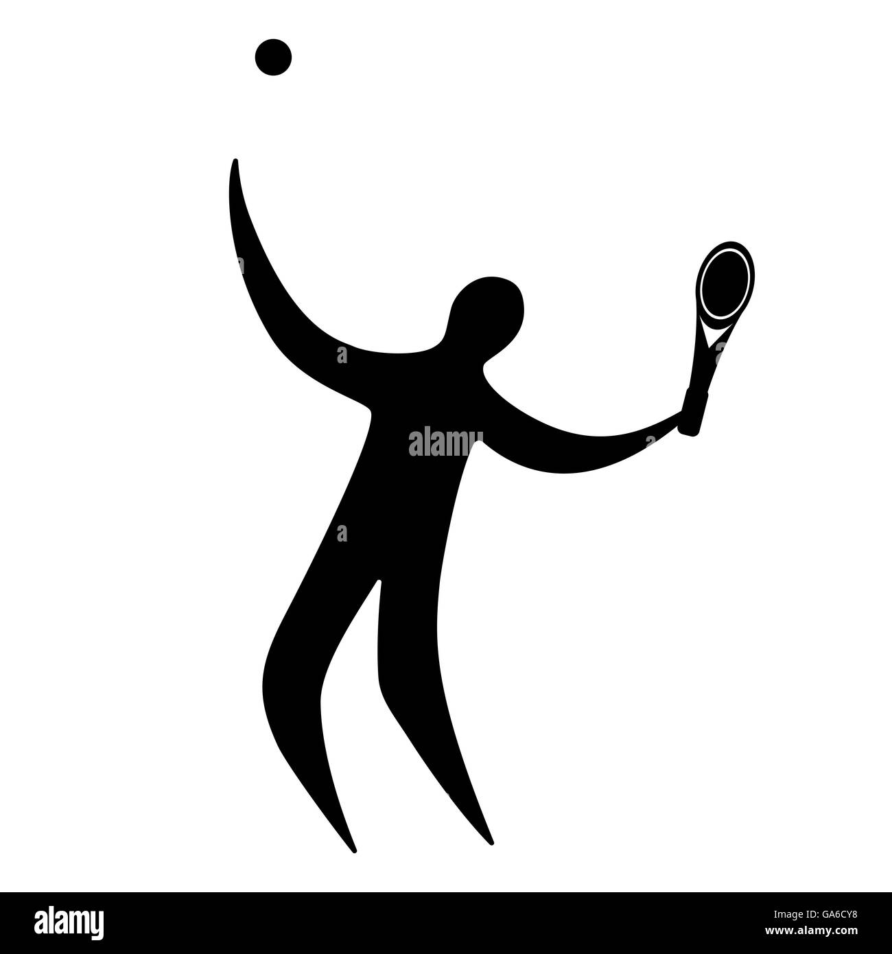 Jouer au tennis champion Illustration de Vecteur