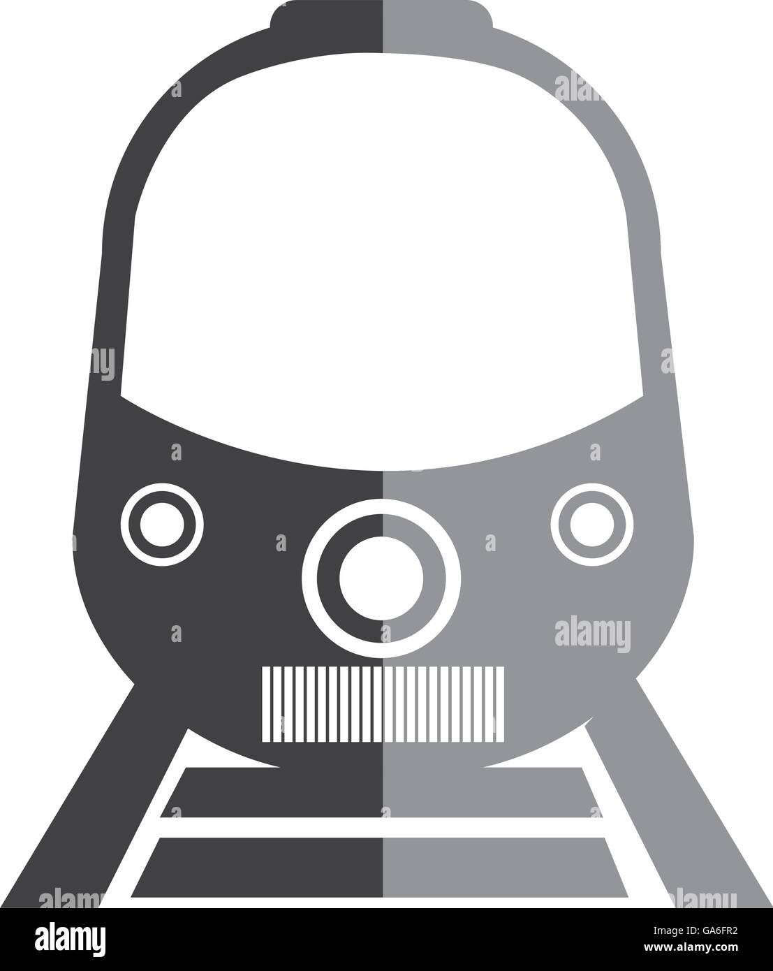 Icône train en noir et blanc. Illustration de Vecteur