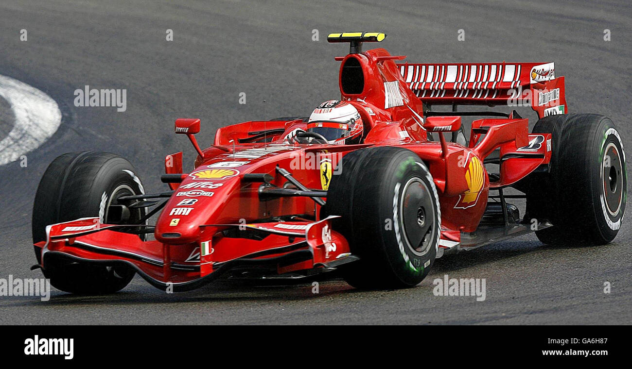 Formula One Motor Racing - Grand Prix d'Europe - Nurburgring.Kimi Raikkonen de Ferrari lors du Grand Prix européen de Formule 1 à Nurburgring, Allemagne. Banque D'Images