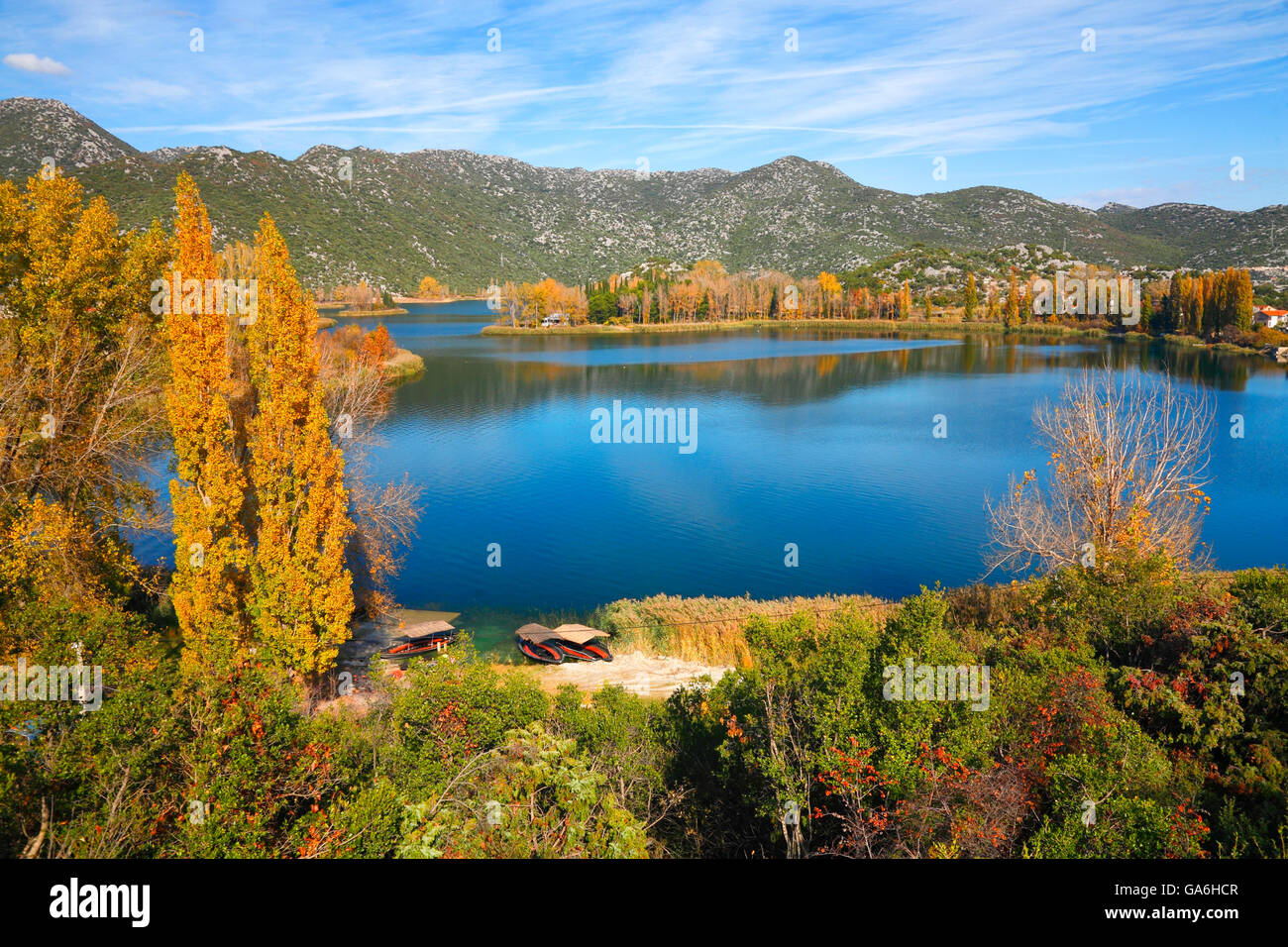 Bacina lakes en Dalmatie du Sud, Croatie Banque D'Images