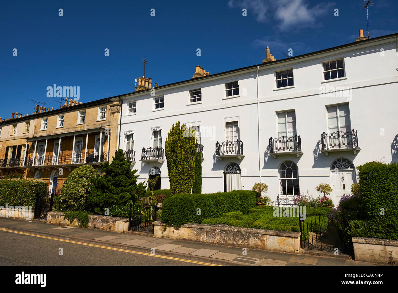 Rutland exposée une rangée de maisons de style Régence construit en 1831 Stamford Lincolnshire UK Banque D'Images