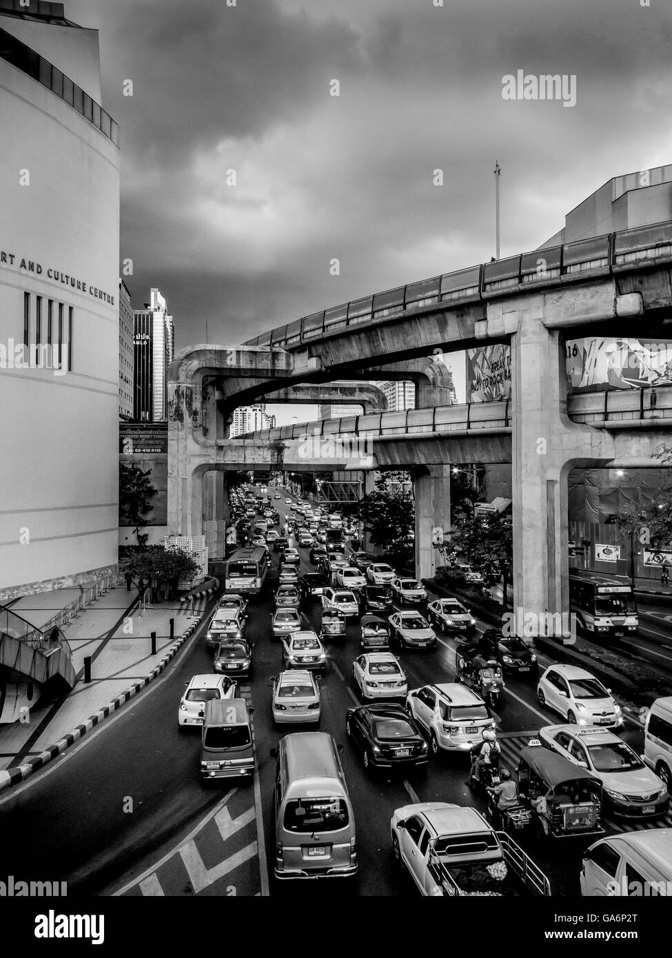 L'heure de pointe Bangkok Thaïlande Banque D'Images