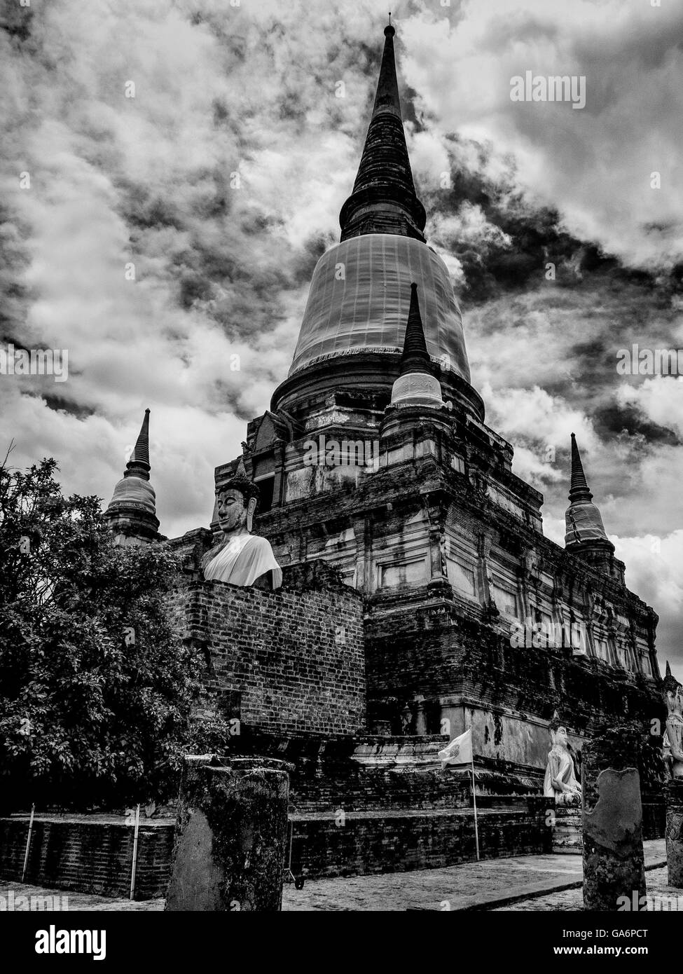Temple Wat Phanan Choeng Ayutthaya Thaïlande Banque D'Images