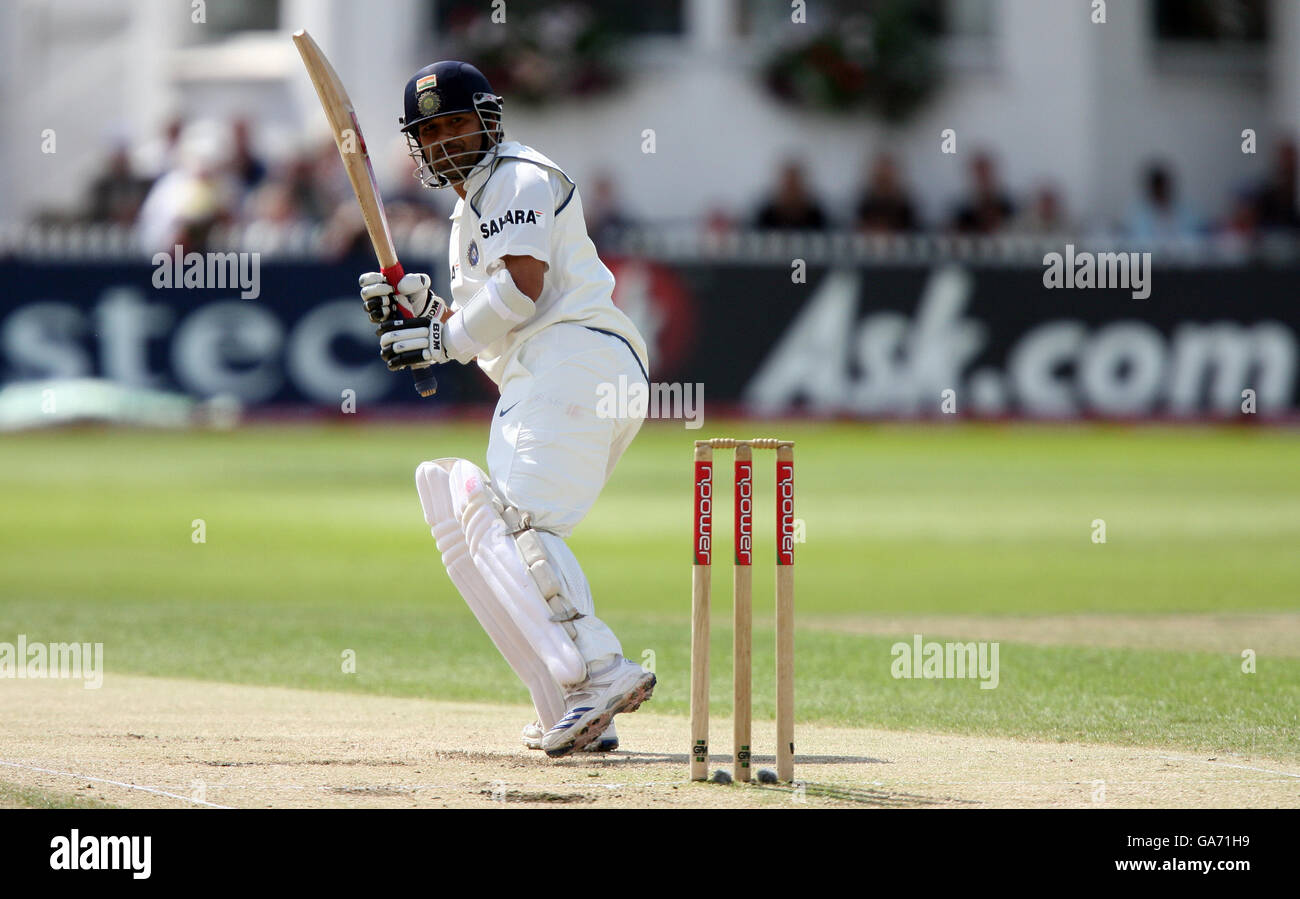Cricket - npower second Test - Angleterre / Inde - troisième jour - Trent Bridge.Sachin Tendulkar en Inde en action pendant le troisième jour du deuxième match d'essai de npower à Trent Bridge, Nottingham. Banque D'Images