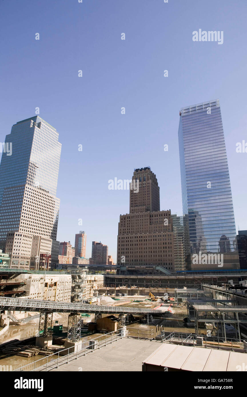27 avril 2006 - New York, NY - Voir le site de construction à Ground Zero. Banque D'Images
